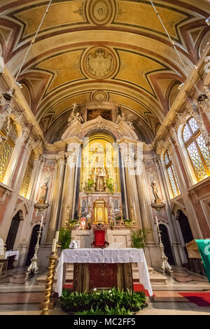 Lisbon, Portugal. Altar of Santo Antonio de Lisboa Church. Built on ...