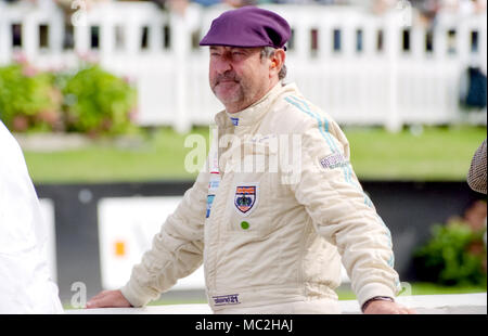 Pink Floyd drummer Nick Mason at The Goodwood Revival meeting of 2002 Stock Photo