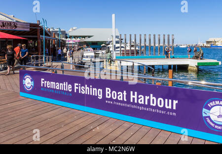 Fremantle Fishing Boat Harbour sign, Fremantle, Western Australia Stock Photo
