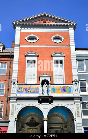 London, England, UK. St Peter's Italian Church, Clerkenwell Rd. Facade Stock Photo