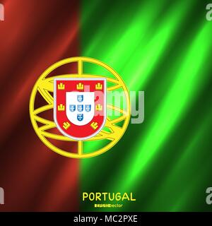 National Portugal flag background Stock Vector