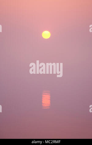 Misty Sunrise over Hickling Broad Norfolk
