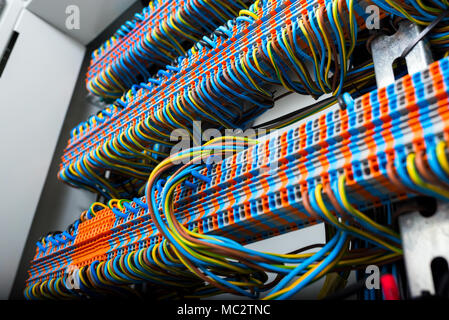 The wiring and machines Stock Photo