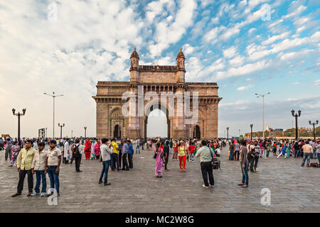 MUMBAI, INDIA - FEBRUARY 21: Gateway of India on Febuary 21, 2014 in Mumbai, India. Stock Photo