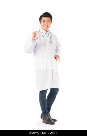 Asian doctor in white coat Stock Photo