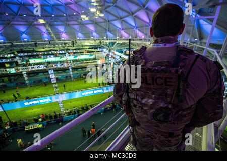 HSI's Special Response Team (SRT) is providing security in and around Minneapolis, Minnesota, for Super Bowl 52. Stock Photo