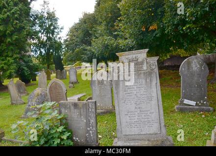 Graveyard at the Church of Saint Laurence in Stanwick, Northamptonshire Stock Photo