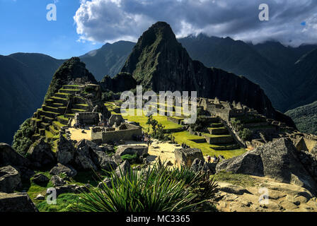 Machu Picchu Peru - View on a mountain peak Stock Photo