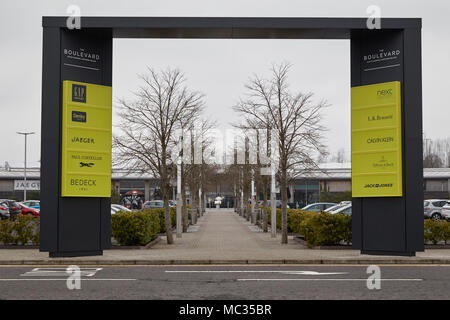 The boulevard outlet shopping mall Banbridge Northern Ireland Stock ...