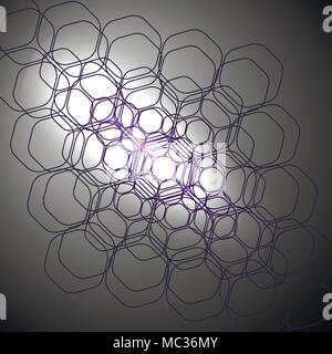 Monochrome vector background with space for your text. Hexagonal style image. Lattice banner. Stock Vector