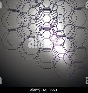 Dynamic vector background. Lattice banner. Stock Vector
