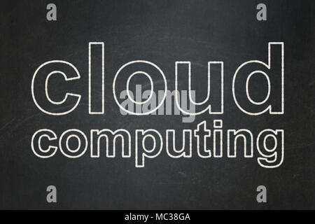 Cloud networking concept: Cloud Computing on chalkboard background Stock Photo