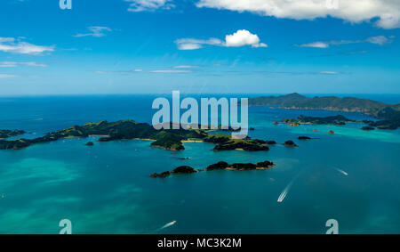 Scenic Bay of Islands, Paihia, New Zealand Stock Photo