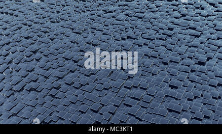 Cubes array in repeating pattern, abstract 3d rendering illustration of boxes as background Stock Photo