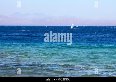 Windsurfing in Red sea, Egypt Stock Photo