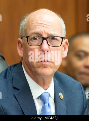 United States Representative Greg Walden (Republican of Oregon), Chairman, US House Committee on Energy and Commerce, listens as Mark Zuckerberg, Co-Founder and CEO of Facebook, testifies before the committee during a hearing on 'Facebook: Transparency and Use of Consumer Data,' on Capitol Hill in Washington, DC on Wednesday, April 11, 2018. Credit: Ron Sachs/CNP (RESTRICTION: NO New York or New Jersey Newspapers or newspapers within a 75 mile radius of New York City) -NO WIRE SERVICE- Photo: Ron Sachs/Consolidated/dpa Stock Photo
