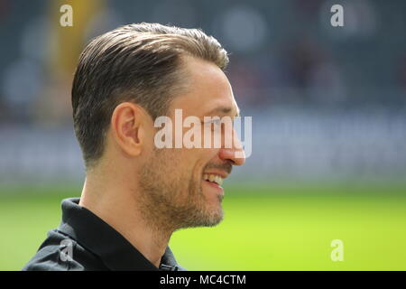 Frankfurt am Main, Germany. 06th May, 2017. Frankfurt coach Niko Kovac laughs on the sidelines before the German Bundesliga soccer match between Eintracht Frankfurt and VfL Wolfsburg at the Commerzbank Arena in Frankfurt am Main, Germany, 06 May 2017. (ATTENTION: Based on the DFL's accreditation provisions, publication and further utilization on the Internet and in online media during the game is capped at a total of 15 pictures per game) Credit: Thomas Frey/dpa | usage worldwide/dpa/Alamy Live News Stock Photo
