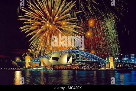 Bridges Amazing Fireworks Stock Photo