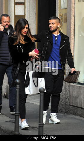 Milan, Lorenzo Insigne and wife Genoveffa in the center ...