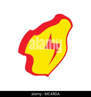 Shield with lighting icon, isometric 3d style Stock Vector