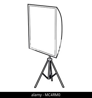 Softbox icon, outline style Stock Vector
