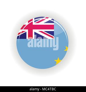 Tuvalu icon circle Stock Vector