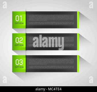 abstract vector banners with option steps, design template Stock Vector