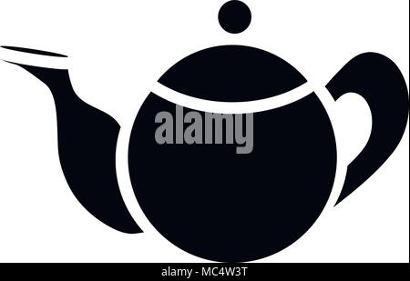Teapot icon in simple style Stock Vector