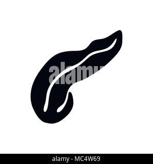 Human pancreas icon, simple style Stock Vector