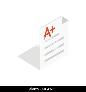 Perfect grade on a paper test icon Stock Vector Image & Art - Alamy