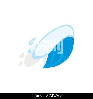 Ocean wave icon, isometric 3d style Stock Vector