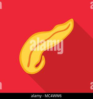 Appendicitis icon, flat style Stock Vector
