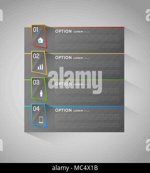 abstract vector banners with option steps, design template Stock Vector