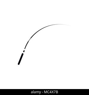 Fishing rod icon, simple style Stock Vector