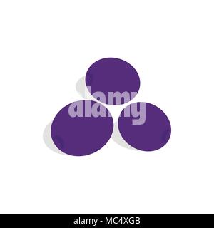 Blue plum icon, isometric 3d style Stock Vector