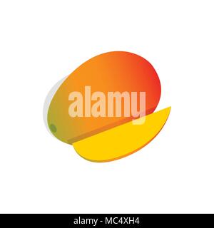 Mango fruit icon, isometric 3d style Stock Vector