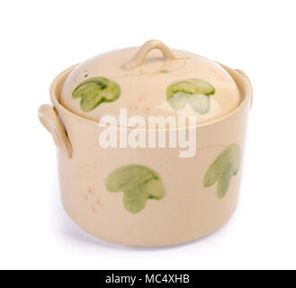 Pot, Ceramic pot on the background. Stock Photo
