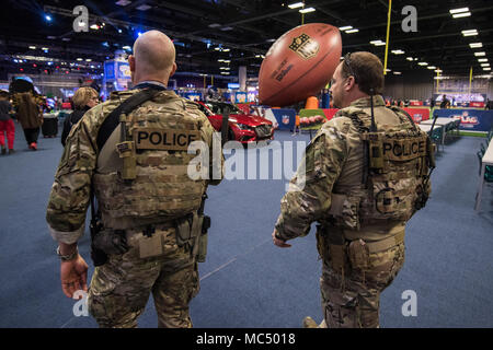 Special agents from HSI's SRTs provide security at various events in Minneapolis, such as the Super Bowl Experience. Stock Photo