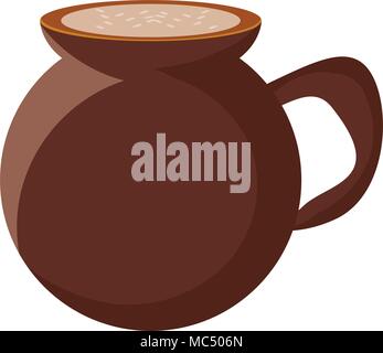 mexican coffee cafe de olla  icon over white background, colorful design. vector illustration Stock Vector