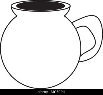 mexican coffee cafe de olla  icon over white background, vector illustration Stock Vector