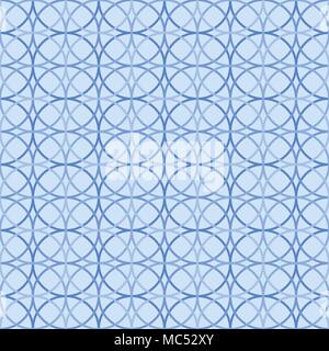 Seamless geometric pattern, blue circle abstract background, universal wallpaper Stock Vector