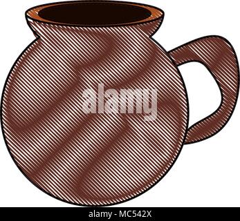 mexican coffee cafe de olla  icon over white background, colorful design. vector illustration Stock Vector