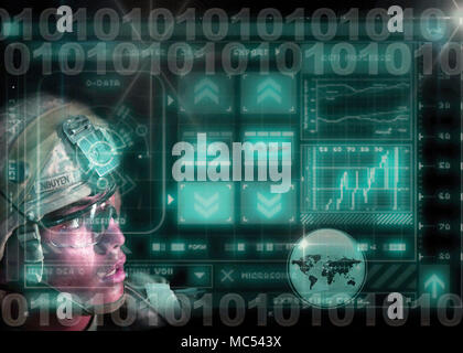 United States Army Research Laboratory is the Army’s corporate research laboratory focused on advancing science and technology for military applications. The archival image documents a conceptual illustration related to distributed processing and collaborative research with academic and industry partners. Stock Photo