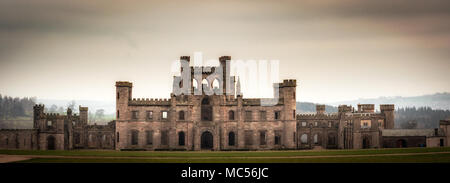 Lowther Castle just outside Askham in Cumbria.  It was a bit of a murky day at this castle, sadly demolished in 1957 Stock Photo