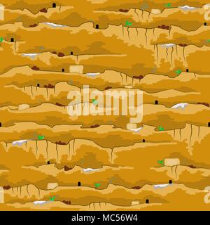 Seamless tile vector texture pattern, canyon ledge abstract Stock Vector