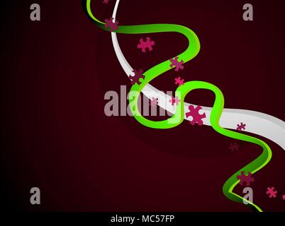Jigsaw Puzzle piece abstract vector background, horizontal Stock Vector
