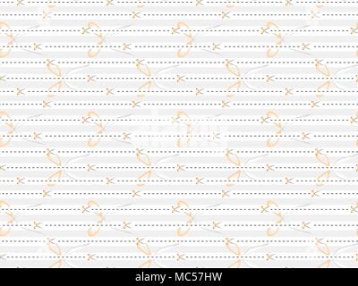 Scissors dotted line tile wallpaper pattern, vector illustration Stock Vector