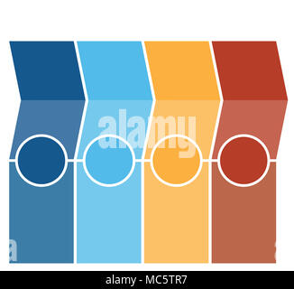 Template Infographics, arrows, columns, circles, design for Timeline 4 position can be used for workflow, banner, diagram, web design, area chart. Stock Photo