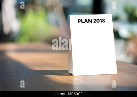 Plan 2018 Notebook business team meeting  with an Plan 2018 Stock Photo