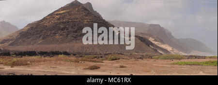 Praia Grande beach in the eastern coast of Sao Vicente island (Cape Verde) Stock Photo